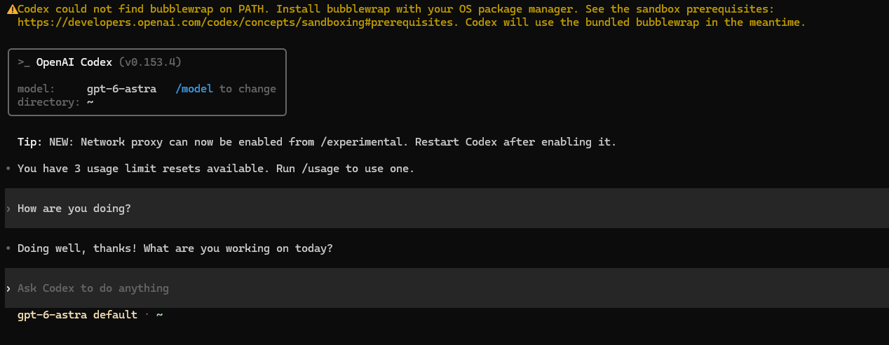 codex running